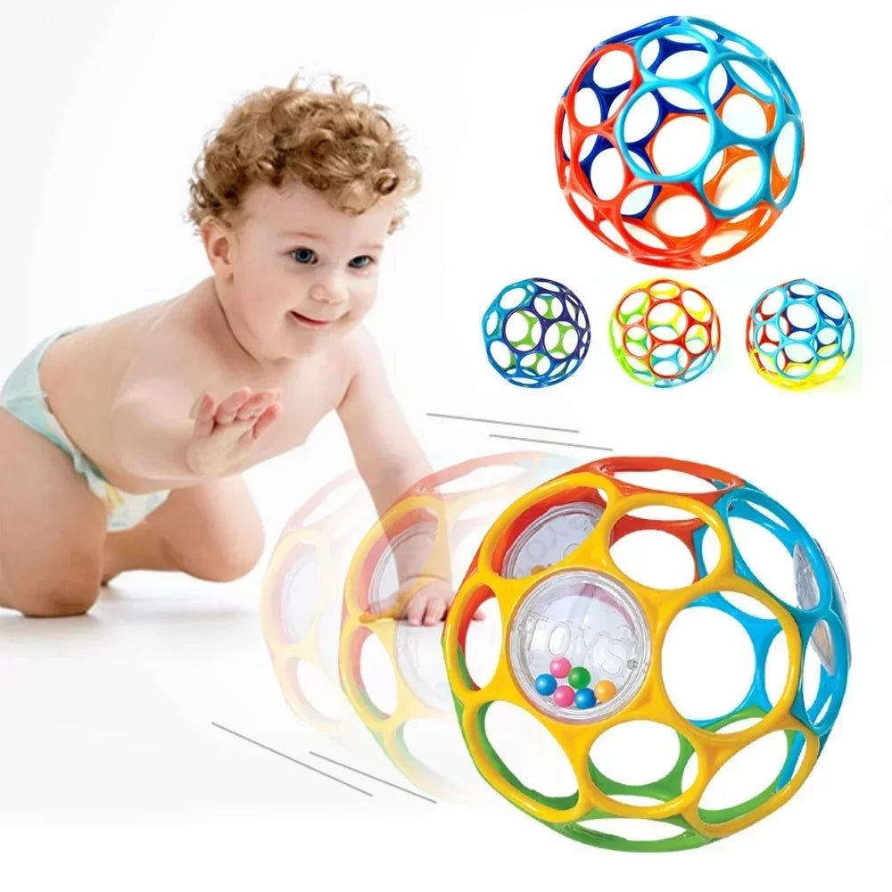 Soft Baby Rattle Ball Toy - Educational Teether for Newborns & Infants