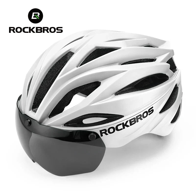 ROCKBROS Adjustable Cycling Helmet with Magnetic Goggles - Ultimate Safety