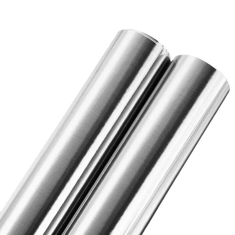 Brushed Silver Self-Adhesive Wallpaper - Waterproof & Easy to Clean