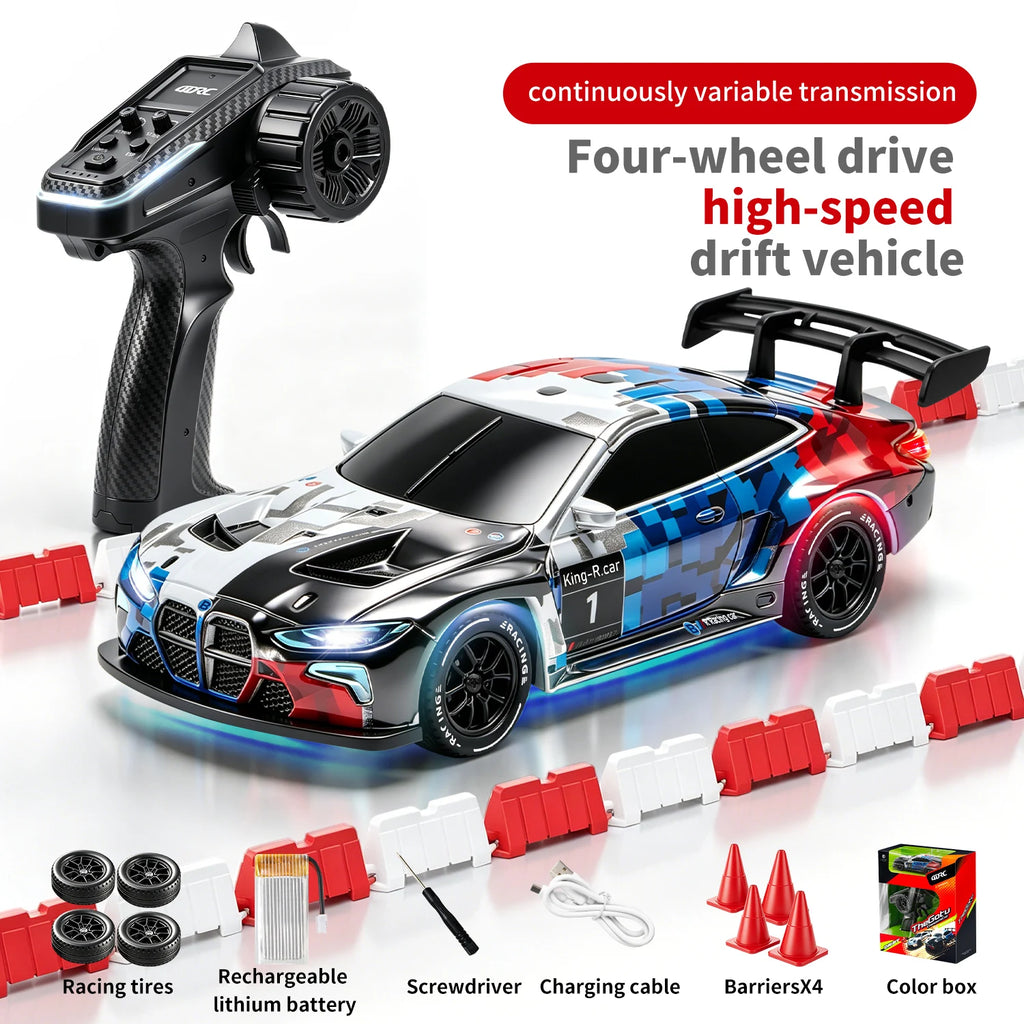 4DRC Mini RC Racing Car - 4WD Pocket Drift 1:43 High-Speed Toy