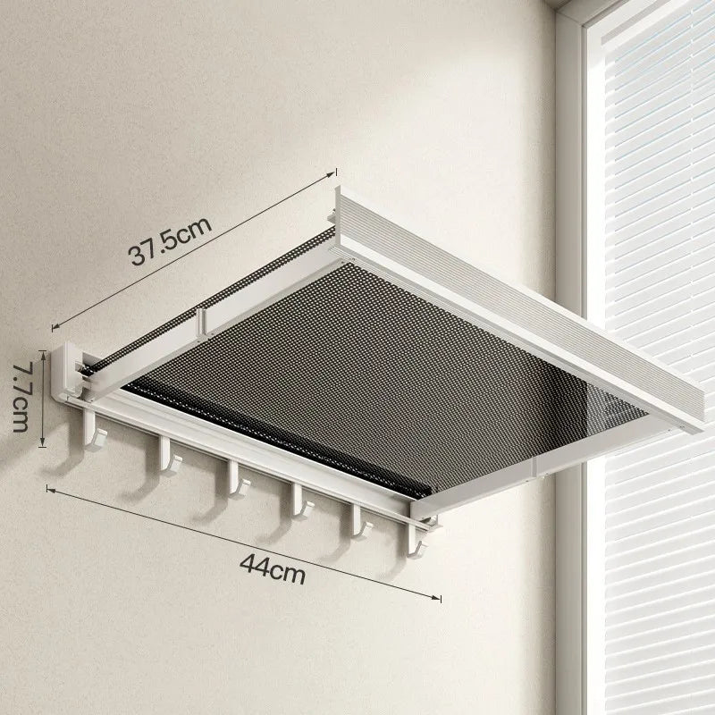 Retractable Wall-Mounted Towel Rack - Space-Saving Storage Solution
