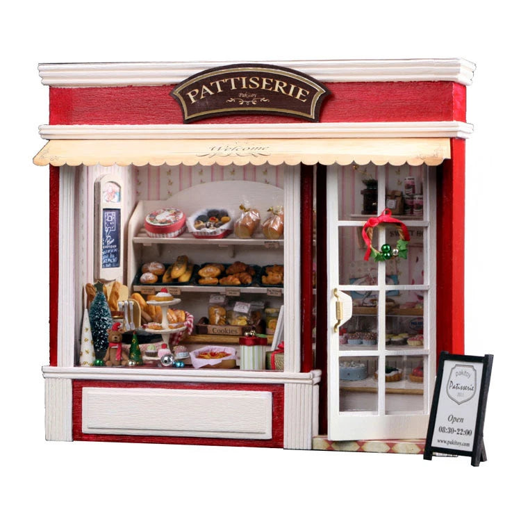 3D DIY Wooden Dollhouse Kit with Furniture - Irish Cottage Toy