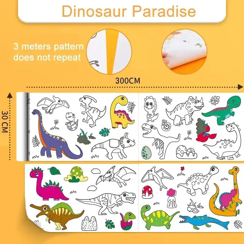 TBJOY Kids DIY Drawing Roll - Creative Coloring & Art Scroll