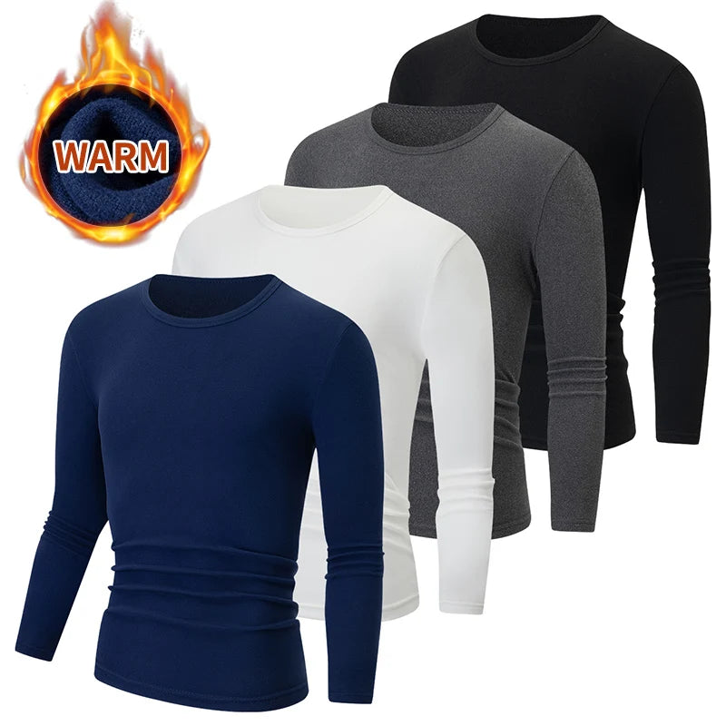 Men's Warm Long Sleeve Casual T-Shirt - Comfortable & Stylish
