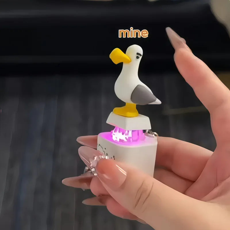 Rechargeable Interactive Sound Keychain - Playful Seagull Call