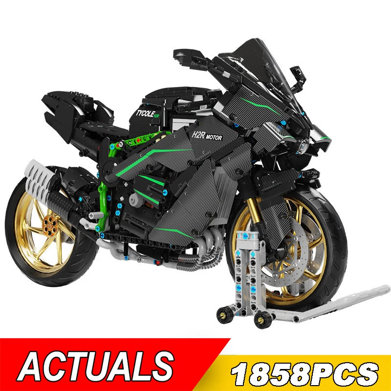 JIMITU 1:5 H2R City Motorcycle Model Building Blocks for Kids