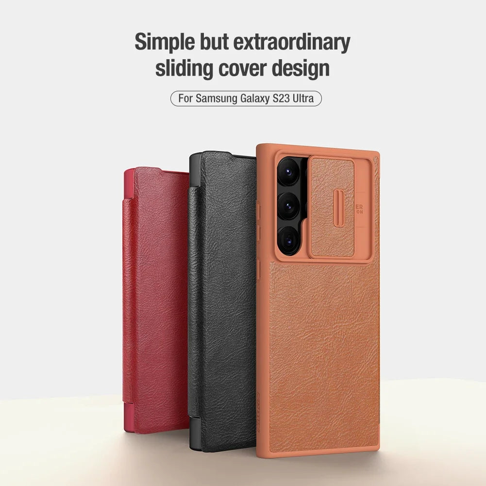Nillkin Qin Pro Flip Leather Case for Galaxy S23 Ultra & S23+