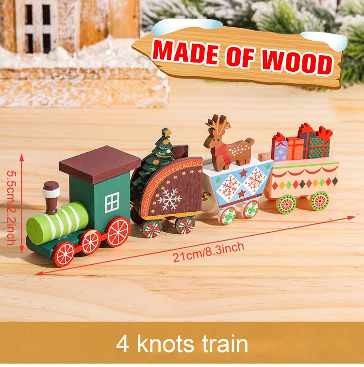 Festive Wooden Christmas Train Ornament - Perfect Holiday Decor