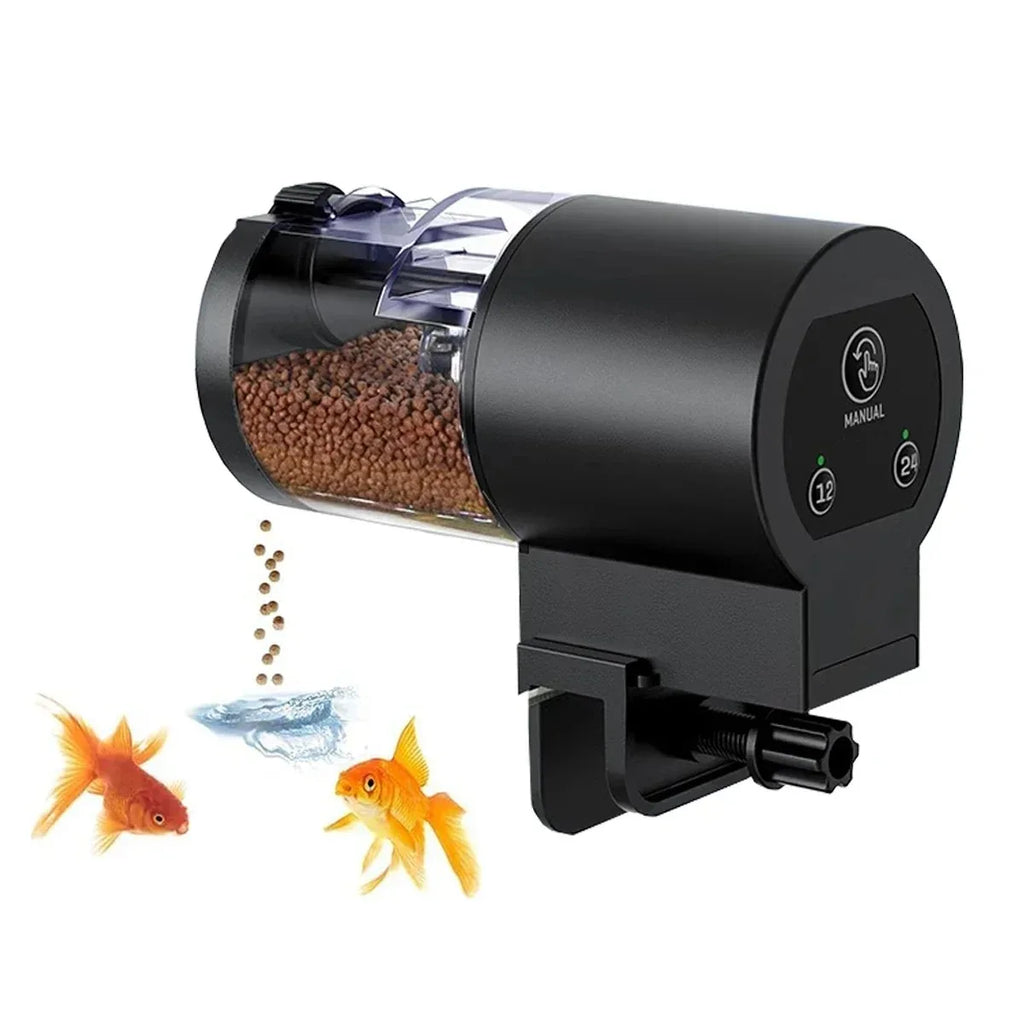 Programmable Automatic Fish Feeder for Aquariums - 100ML Capacity