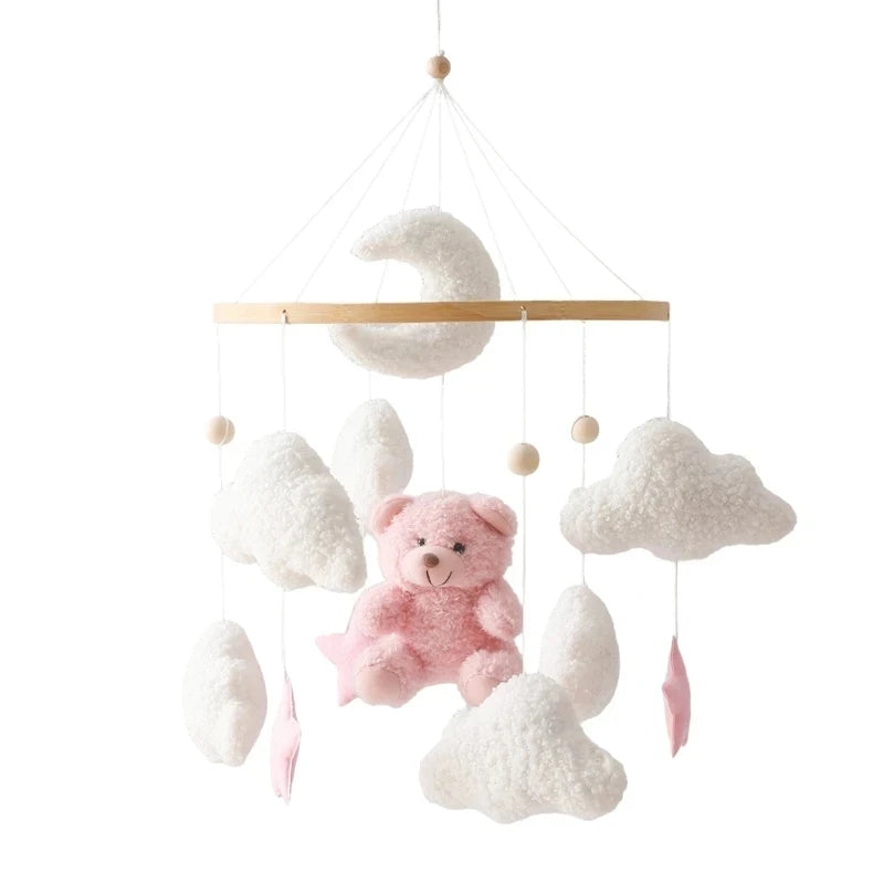 Wooden Baby Mobile Rattle Toy for Newborns - 0-12 Months