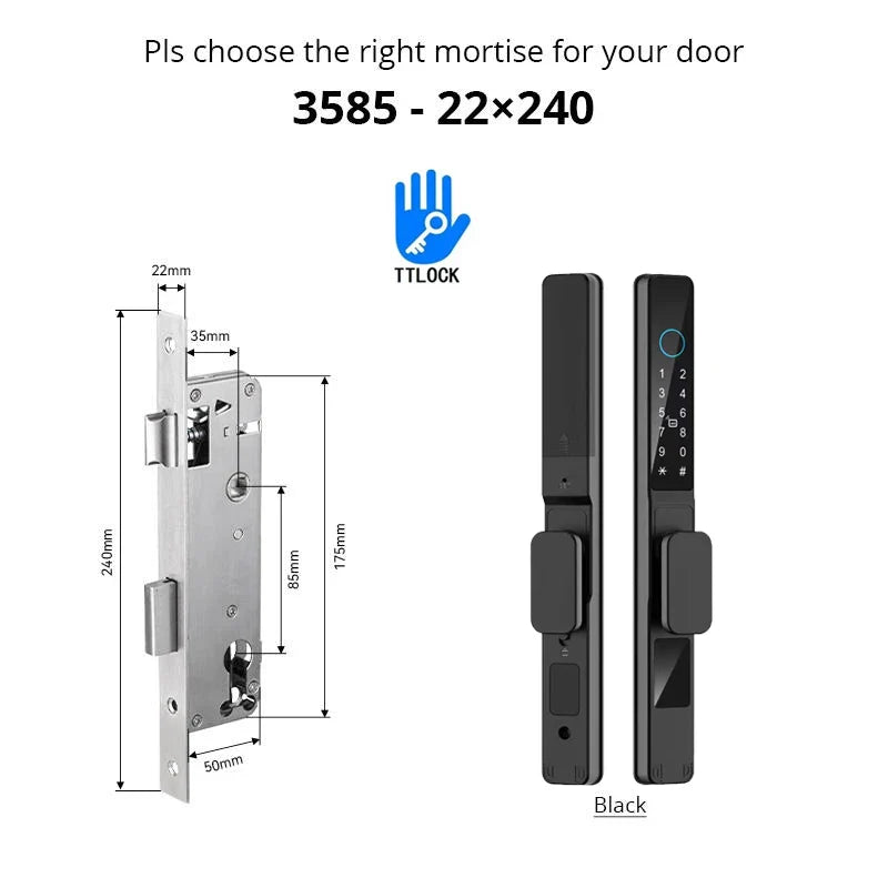 Smart Waterproof Sliding Door Lock with TTLock & Alexa Integration