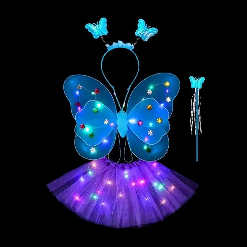 Luminous Butterfly Wings LED Costume Set – Enchanting Fairy Accessories