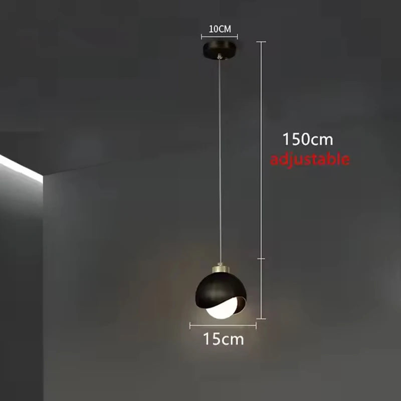 Modern Glass Ball LED Pendant Lamp for Dining & Bedroom Decor