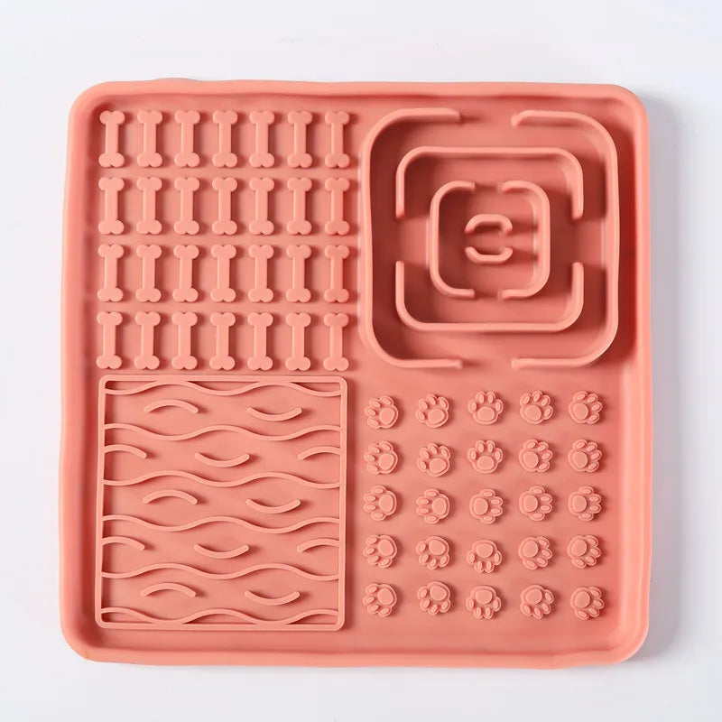 Interactive Silicone Pet Licking Mat for Dogs & Cats | Slow Feeder
