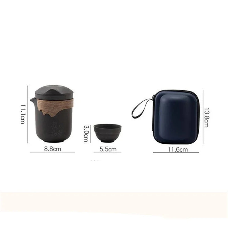 Portable Purple Clay Tea Set - Perfect for Outdoor Travel and Gifting