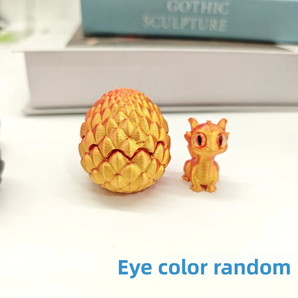 Artistic 3D Printed Dragon Egg Statue - Unique Home Decoration
