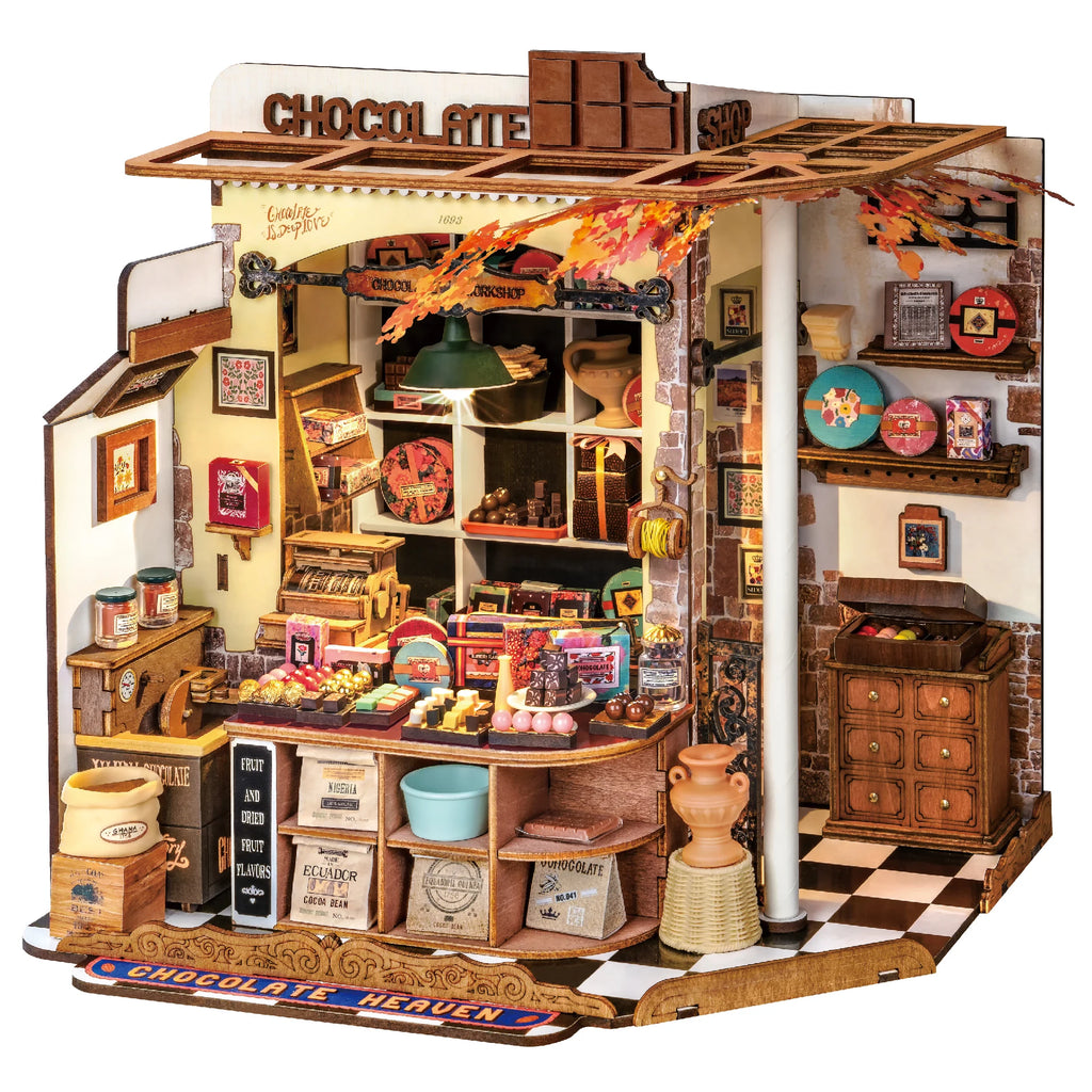 ROBOTIME Vintage Miniature Dollhouse Kit - DIY Craft & Home Decor