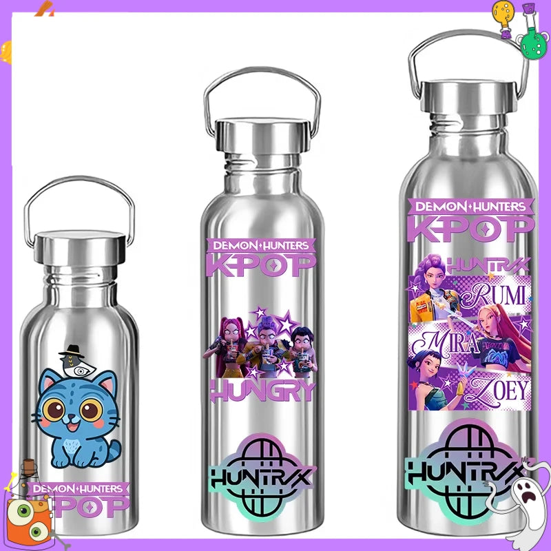 KPop Style Stainless Steel Water Bottle - 500/750/1000ML