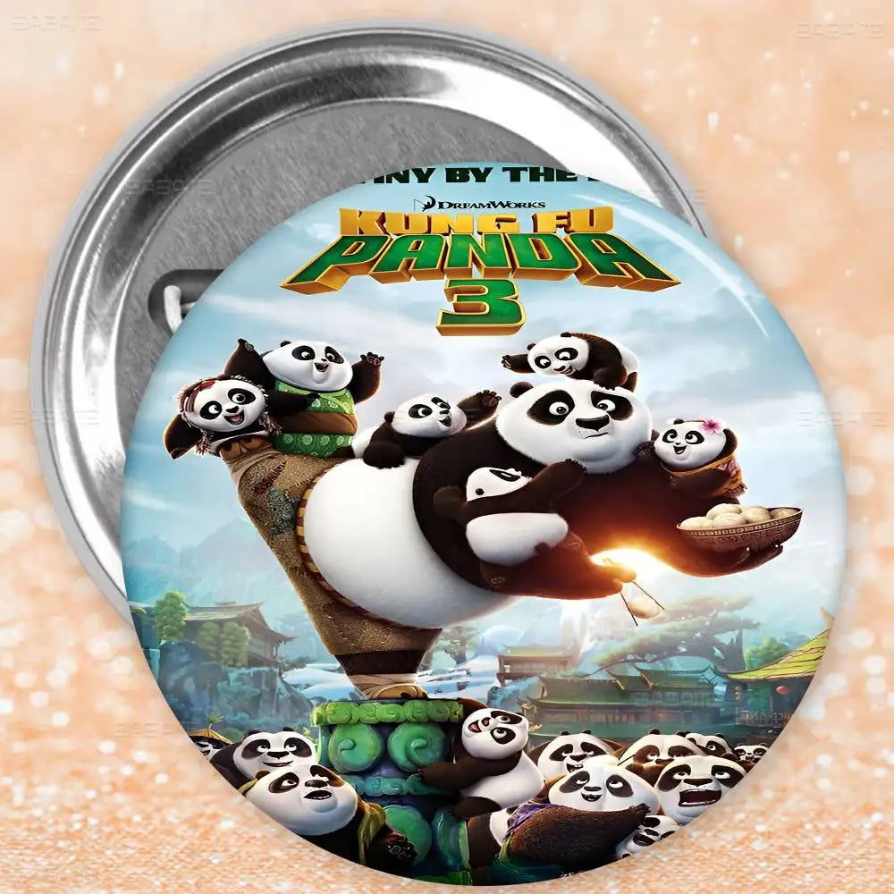 K-Kung F-Fu Panda Skateboard Brooch - Fun Collectible Badge