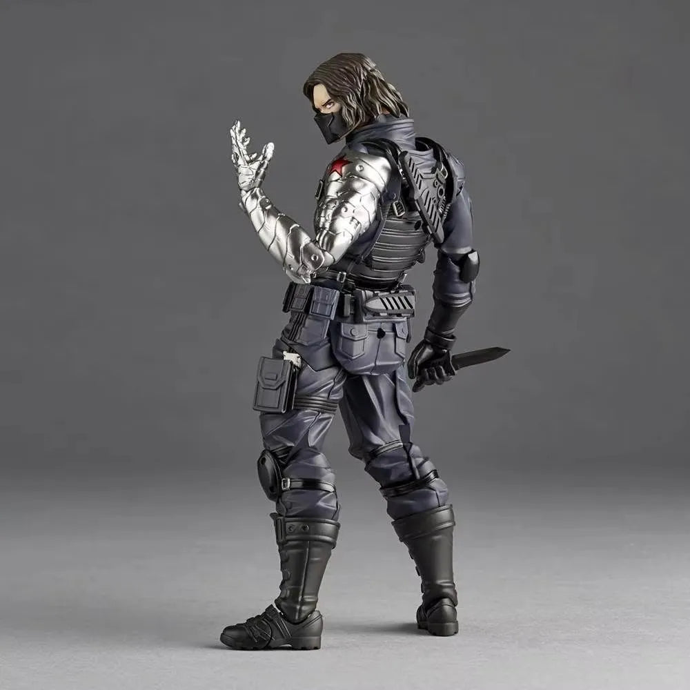 Kaiyodo Winter Soldier Bucky Barnes Anime Action Figure - Collectible Toy