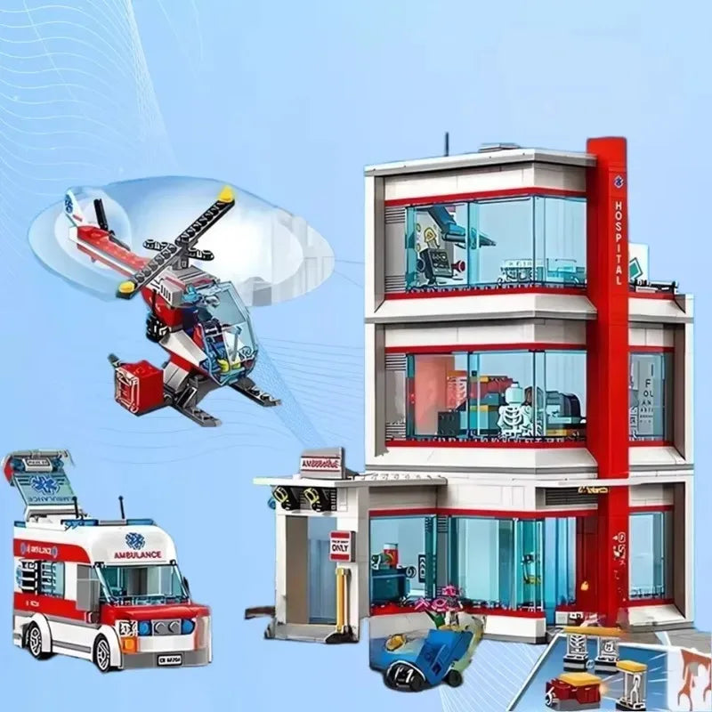City Series Hospital Building Blocks Set for Creative Play