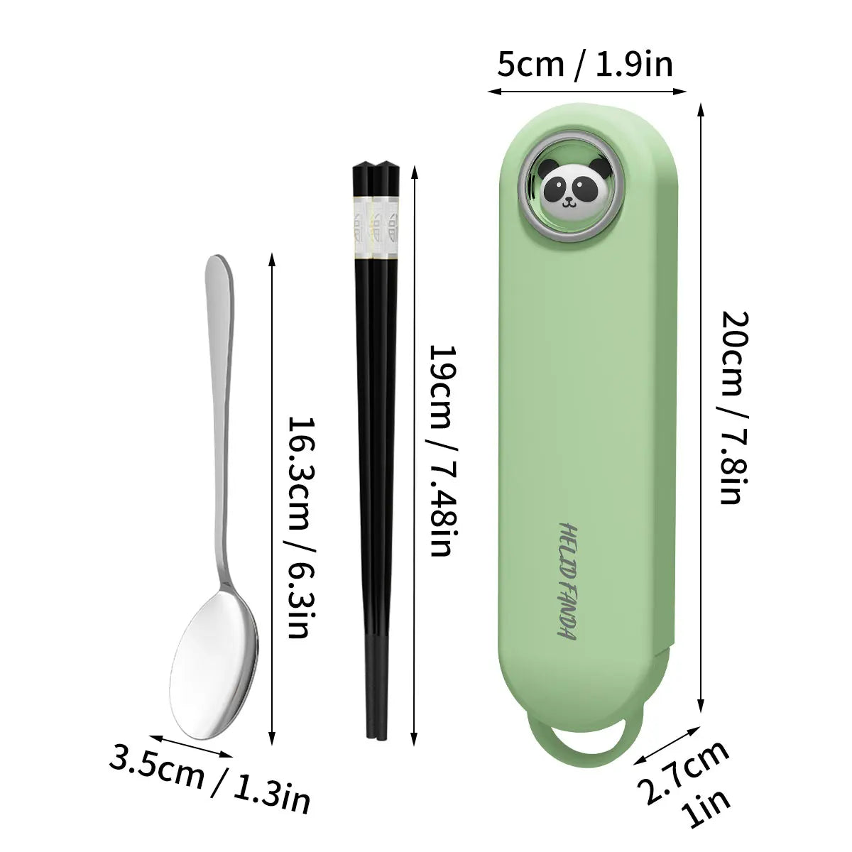 3pcs Cartoon Stainless Steel Dinnerware Set - Eco-Friendly Travel Tableware