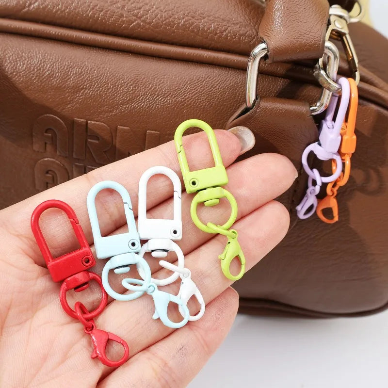 Vibrant Keyring Lobster Clasps with Chains for DIY Jewelry Making