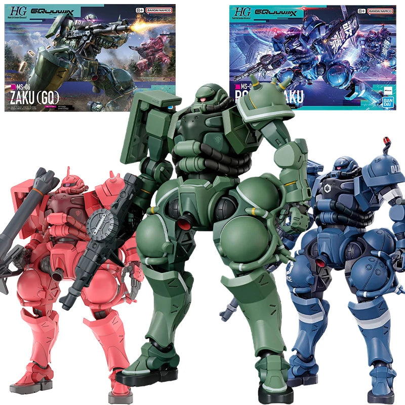 Bandai HG 1/144 GQ Zaku Action Figure - Police Zaku Model Toy