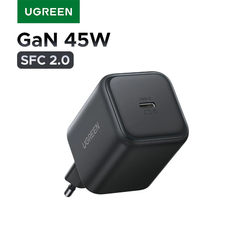 UGREEN 45W GaN Fast Charger - PD3.0 & QC3.0 for Quick Charging