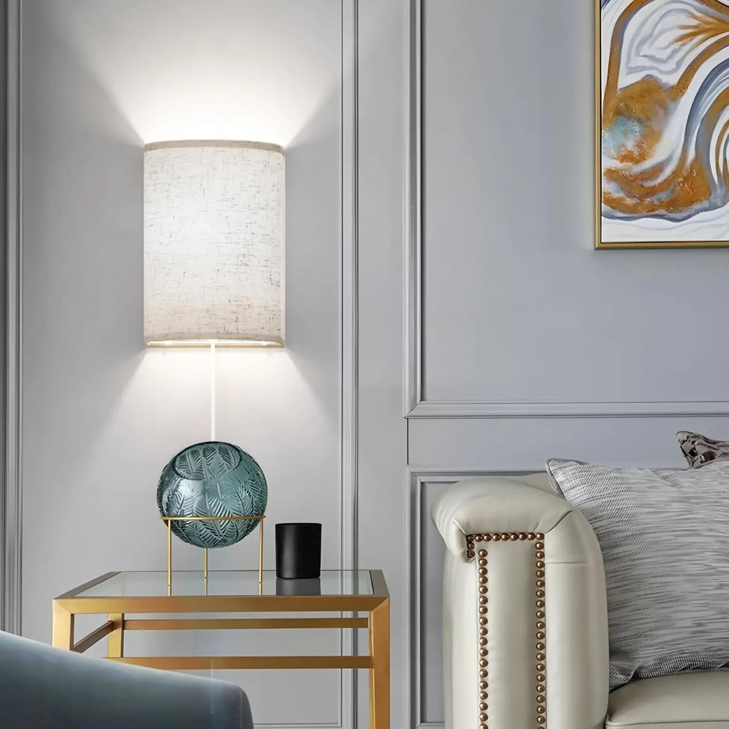 Stylish Plug-In Wall Lamp Set with Adjustable Color Temperature