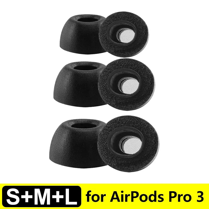 Premium Memory Foam Eartips for AirPods Pro 3 - Soft Comfort Fit