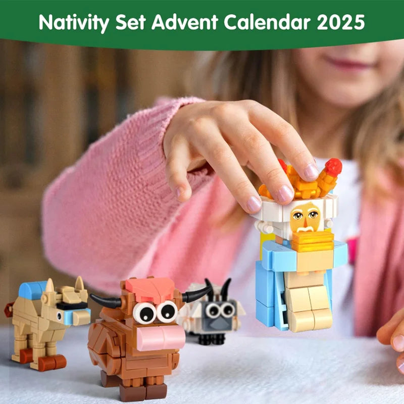 DIY Nativity Scene Christmas Advent Calendar - 24-Day Countdown
