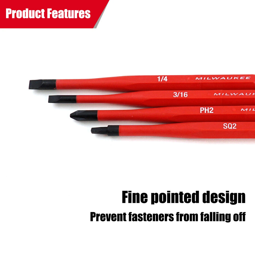 Milwaukee 4-in-1 1000V Insulated Slim Tip Screwdriver Set