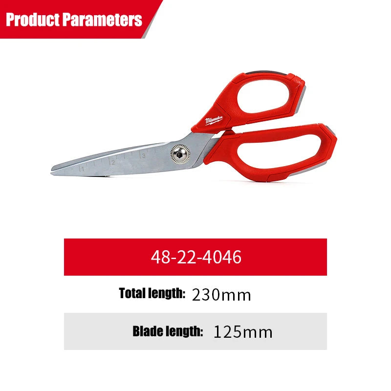 Milwaukee Industrial-Grade Stainless Steel Multi-Purpose Scissors