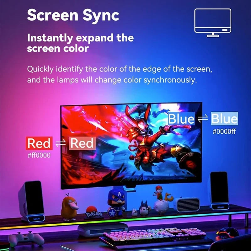 Immersive RGB LED Light Strip for Computer Ambilight & Sync