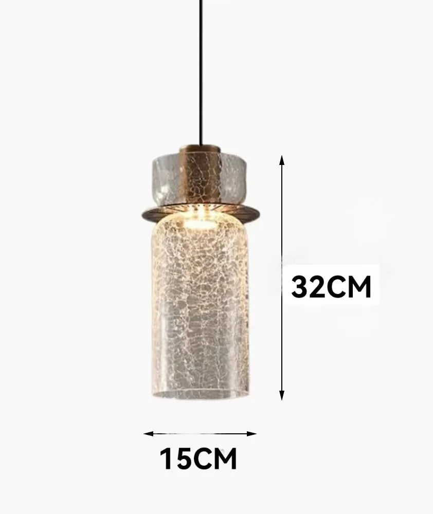Modern Clear Glass Pendant Light Fixture for Home & Restaurant