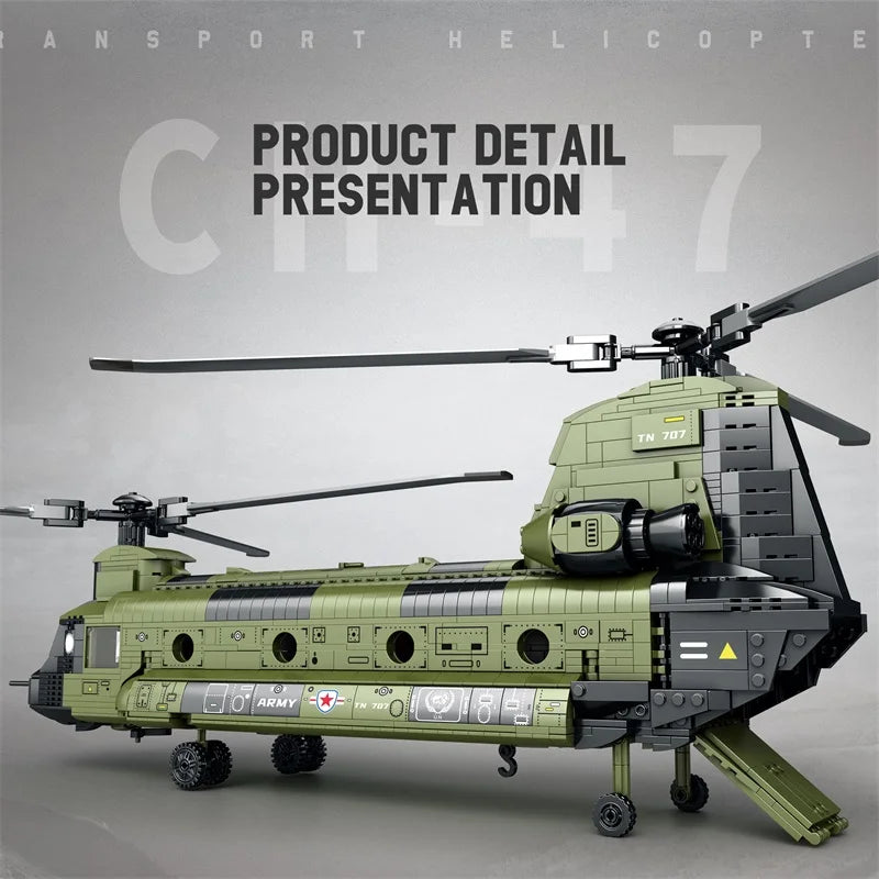 Reobrix 33031 MOC CH-47 Chinook Helicopter Building Blocks Set