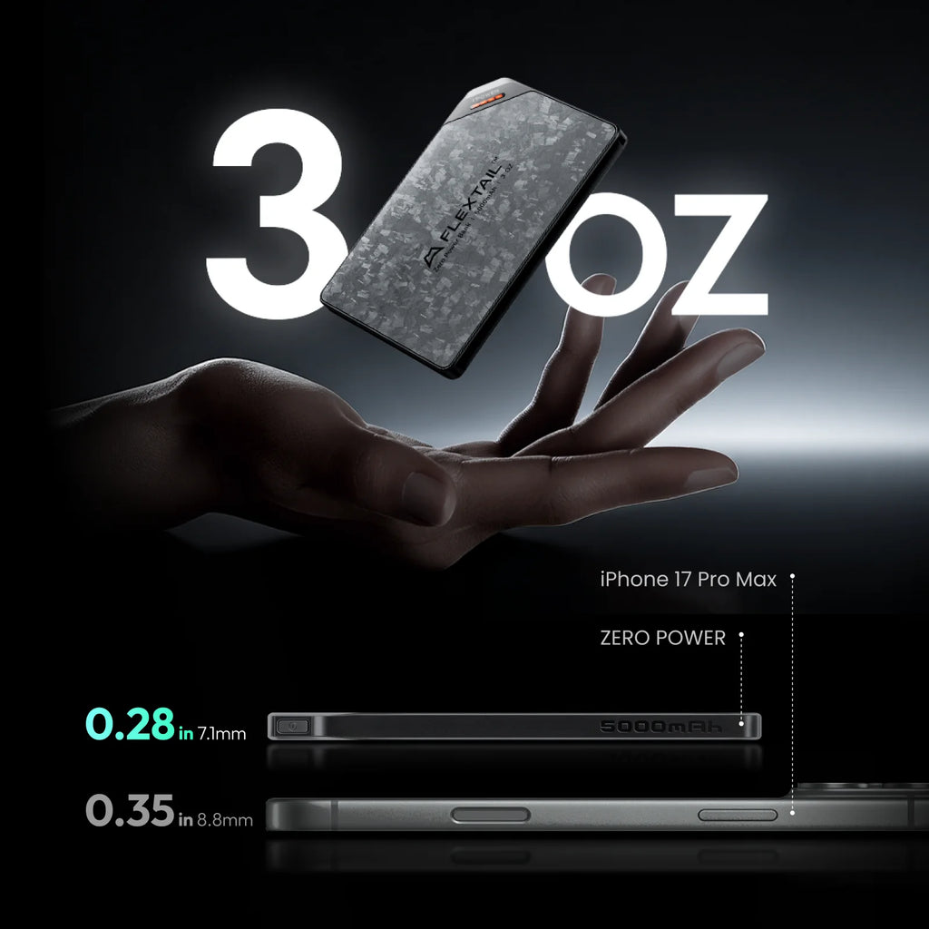 FLEXTAIL Zero Power Bank 5000mAh - Ultra-Slim, Fast Charging