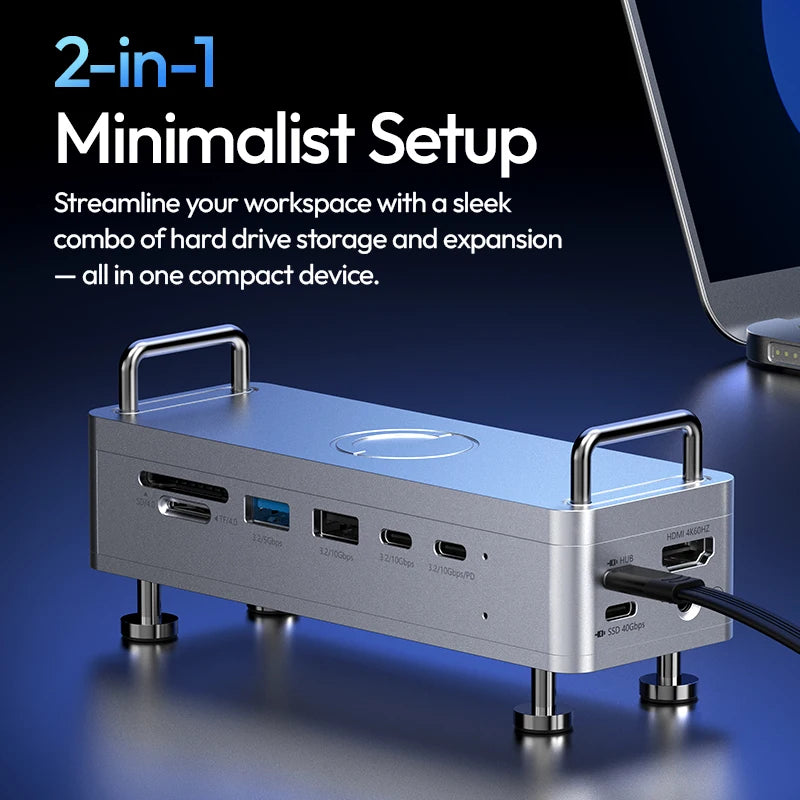Ulanzi QT03 2-in-1 Docking Station & SSD Enclosure for Mac Mini