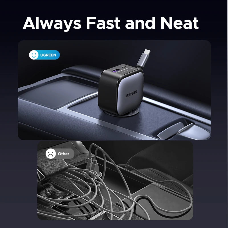 UGREEN 145W Fast Car Charger - 3 USB-C & 1 USB-A Ports