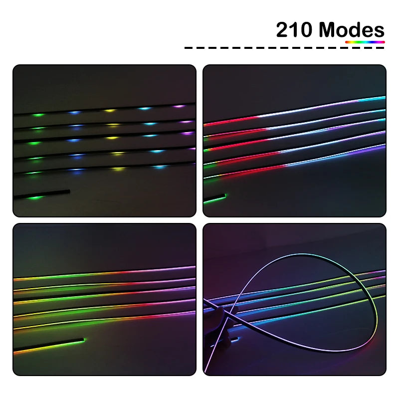 RGB LED Car Ambient Lights - 64 Color Customizable Symphony Lamp
