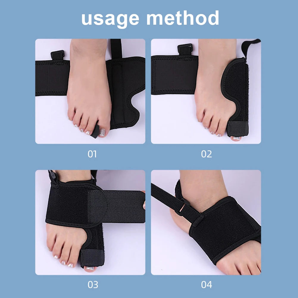 Adjustable Bunion Corrector with Breathable Fabric for Foot Relief