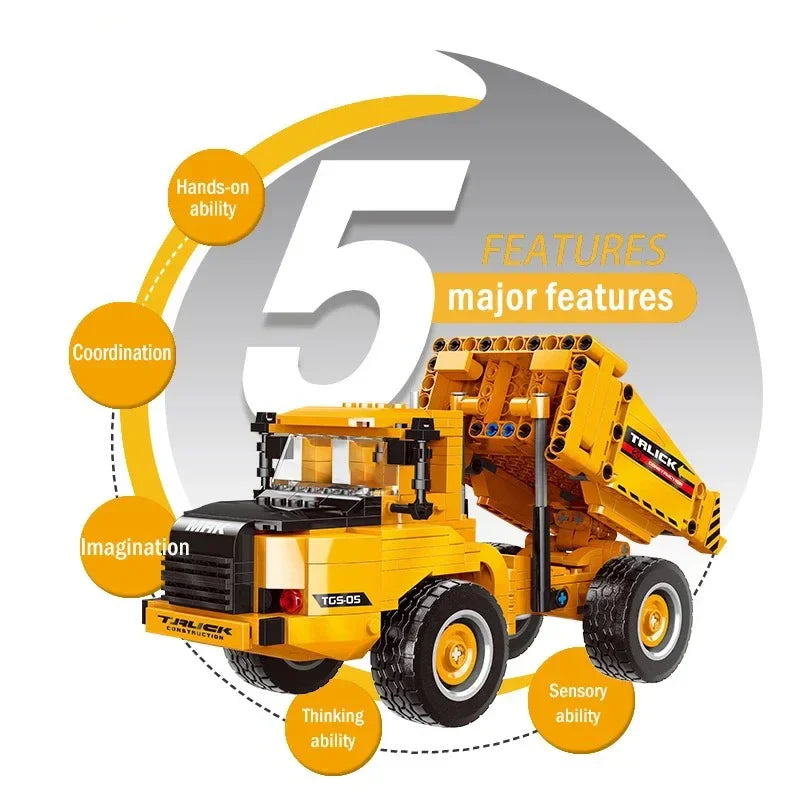Mitty City MOC Wheel Loader Building Blocks Set - Creative Kids Toy