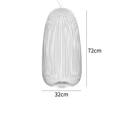 Nordic Mesh Spokes LED Pendant Light - Modern Bird Cage Design