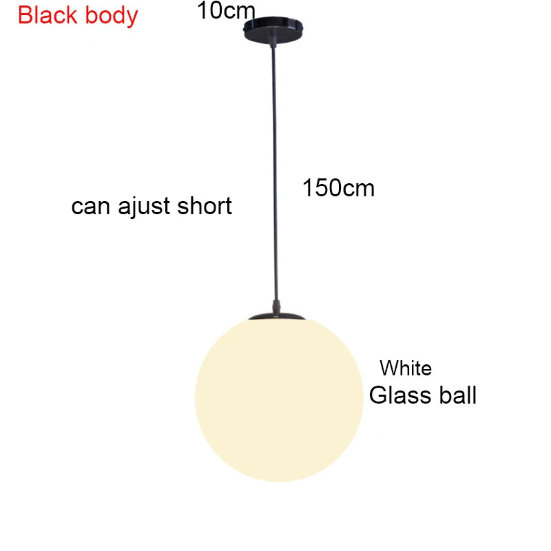Modern Globe Glass Pendant Light - Stylish Chandelier for Home