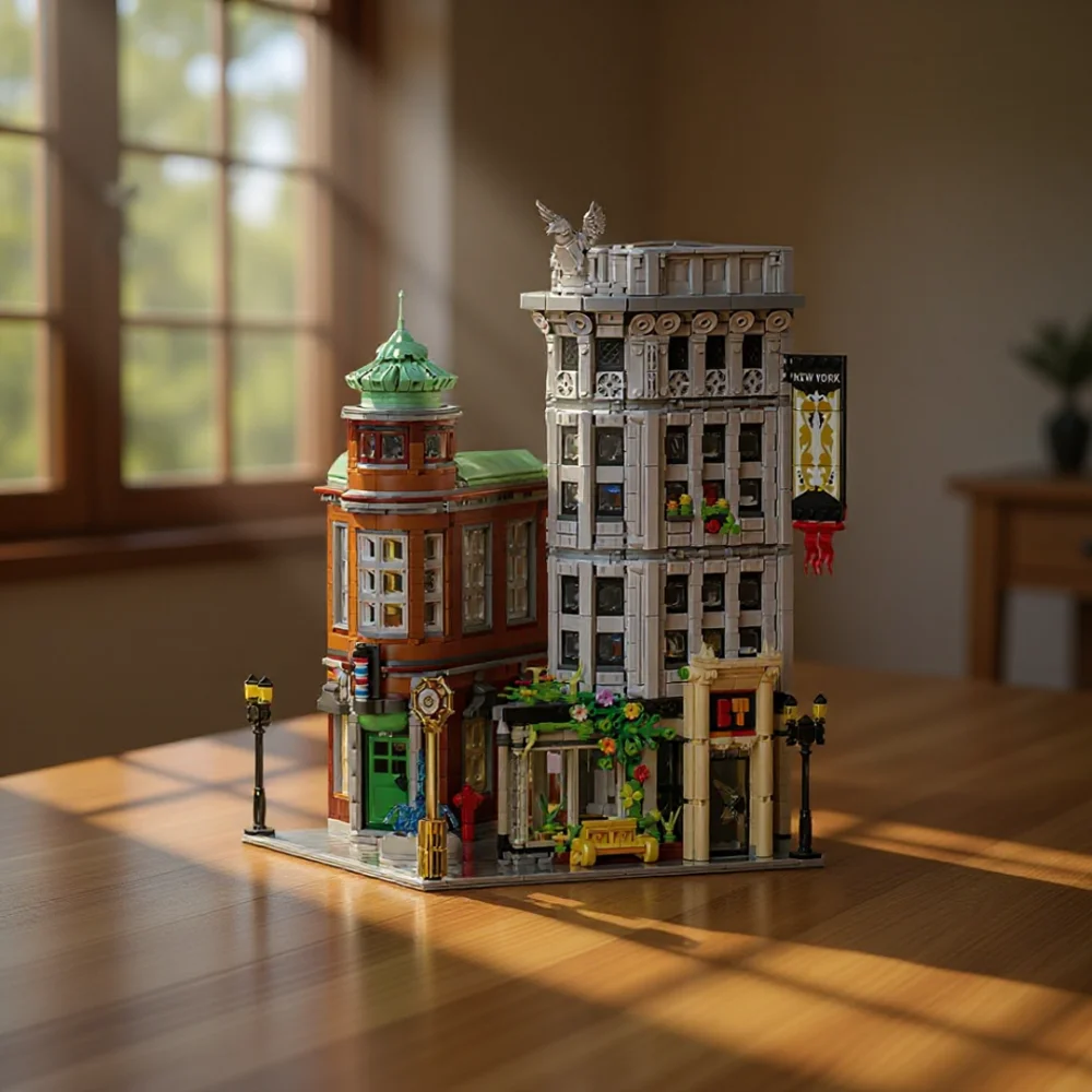 4500PCS Modular Flatiron Building Model - Urban Architecture Blocks Toy