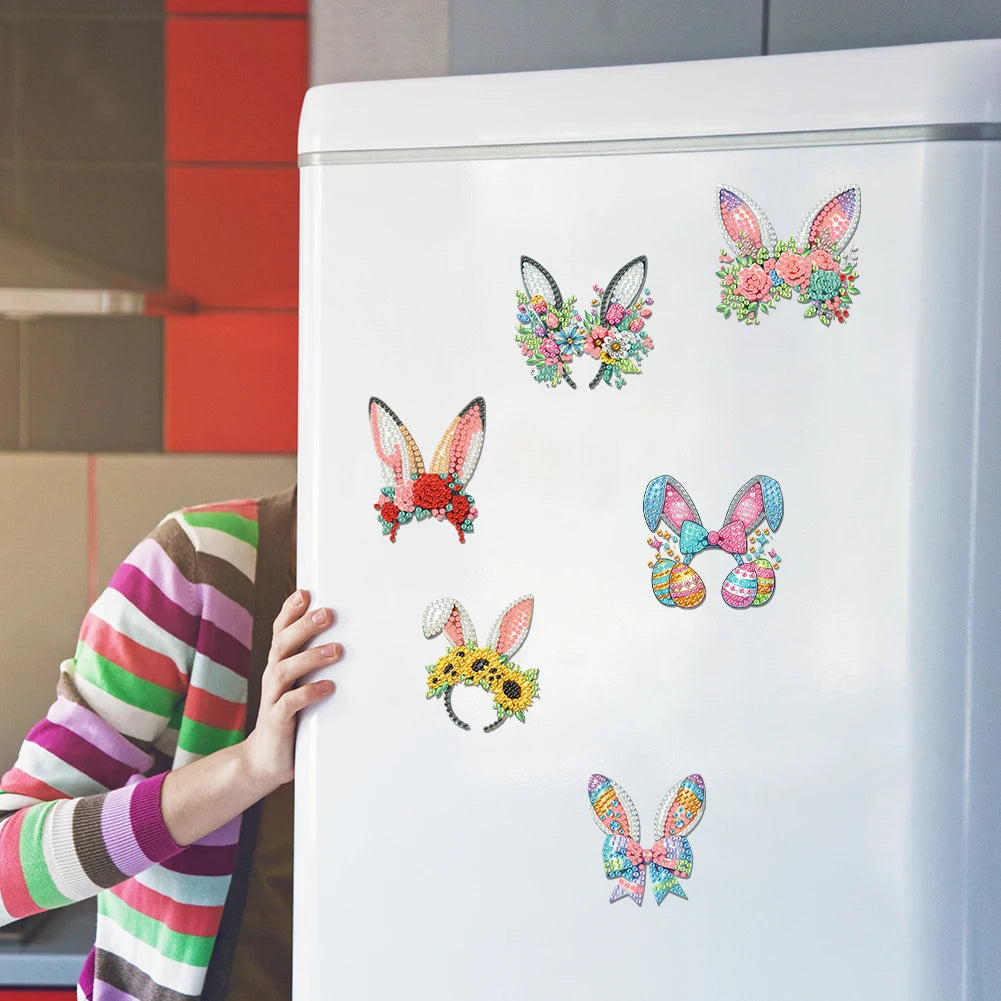 Easter DIY Diamond Painting Refrigerator Magnet Kit - Craft Set