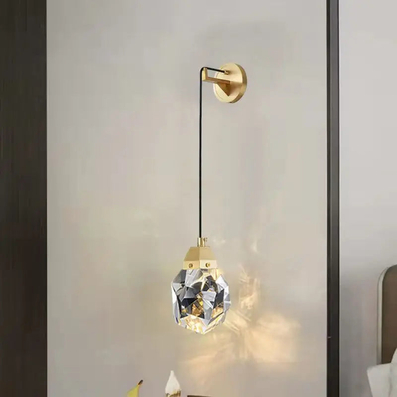 Modern Crystal Chandelier - Elegant Wall Lamp for Bedroom & Dining