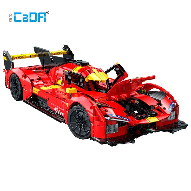 Cada Remote Control Flame Racing Car Model - 1518Pcs Building Blocks