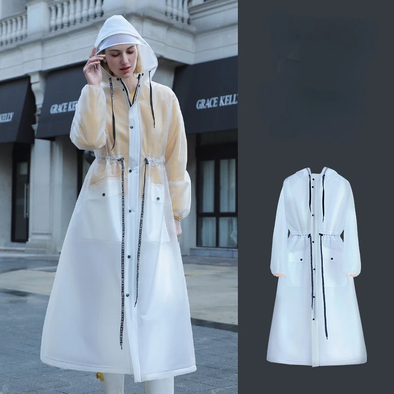 Unisex Waterproof Long Raincoat Poncho for Cycling & Outdoor Activities